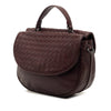 Bottega Veneta Intrecciato Trimmed Leather Double Sided Flap Satchel Secondhand