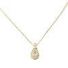 Secondhand Dior Gold Plated Strass Teardrop Pendant Necklace