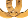 Chanel CC Gold Plated Quilted Diamond  Brooch Secondhand