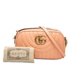 Gucci Small GG Marmont Matelasse Calfskin Vertical Ring Crossbody Secondhand