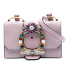 Miu Miu Goatskin Madras Soft Calf Crystal Embellished Crossbody Secondhand