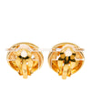 Chanel CC Gold Plated Round Clip On Earrings Secondhand