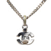 Chanel CC Brass and Enamel Crystal Pendant Necklace Secondhand