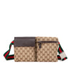 Gucci GG Canvas Web Double Pocket Belt Bag Secondhand
