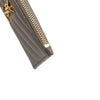 Saint Laurent Grain De Poudre Chevron Monogram Fragments Zippered Card Case Secondhand
