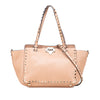 Valentino Small Leather Rockstud Trapeze Satchel Secondhand