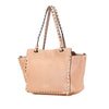 Valentino Small Leather Rockstud Trapeze Satchel Secondhand
