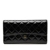 Secondhand Chanel CC Quilted Patent Classic Flap Long Wallet