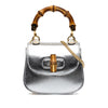 Gucci Nano Metallic Calfskin 1947 Bamboo Top Handle Bag Secondhand