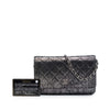 Chanel CC Quilted Metallic Fabric Wallet On Chain Secondhand