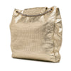 Chanel Perforated Crackled Metallic Calfskin Drill Tote Secondhand
