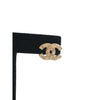 Chanel CC Gold Plated Push Back Earrings Secondhand