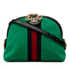 Secondhand Gucci Small Suede Web Ophidia Dome Crossbody