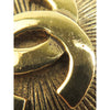 Chanel CC Gold Plated Round Pin Brooch Secondhand