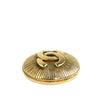 Chanel CC Gold Plated Round Pin Brooch Secondhand