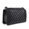 Chanel Old Medium Chevron Calfskin Boy Flap Secondhand
