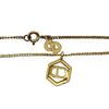 Dior Gold Plated CD Logo Pendant Necklace Secondhand