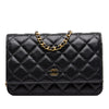 Chanel CC Quilted Caviar Wallet on Chain Secondhand