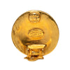 Secondhand Chanel CC Gold Plated Arabesque Round Clip On Earrings