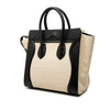 Celine Mini Bicolor Canvas and Leather Luggage Tote Secondhand