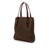 Celine Croc Embossed Leather Trimmed Macadam Canvas Tote Secondhand