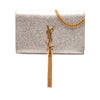 Saint Laurent Metallic Calfskin Monogram Kate Tassel Wallet on Chain Secondhand