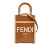 Fendi Mini Patent and Canvas Sunshine Shopper Tote Secondhand