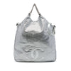 Chanel Large Metallic Glazed Calfskin Perforated Rodeo Drive Satchel Secondhand
