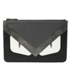 Fendi Leather Monster Eyes Zip Clutch Secondhand
