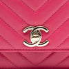 Secondhand Chanel Chevron Lambskin Trendy CC Chain Wallet on Chain