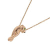 Secondhand Cartier 18K Rose Gold Onyx and Tsavorite Garnet Panthère de Cartier Pendant Necklace