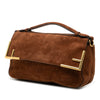 Fendi Printed Satin and Suede Double F Baguette Satchel Secondhand