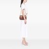 Fendi Printed Satin and Suede Double F Baguette Satchel Secondhand
