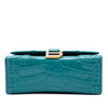 Balenciaga Croc Embossed Calfskin Hourglass Top Handle Bag XS Secondhand