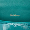Balenciaga Croc Embossed Calfskin Hourglass Top Handle Bag XS Secondhand