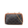 Celine Triomphe Coated Canvas Clutch On Chain Secondhand