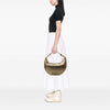 Gucci Medium Metallic Leather Bamboo Ring Hobo Secondhand
