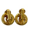 Secondhand Chanel CC Gold Plated Round Clip On Earrings