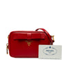 Prada Saffiano Vernice Bow Camera Bag Secondhand