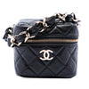 Chanel CC Quilted Lambskin Cube Wristlet Vanity Case Secondhand