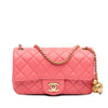 Chanel Mini Rectangular Classic Lambskin Pearl Crush Single Flap Secondhand
