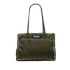 Prada Tessuto Studded Etiquette Tote Secondhand