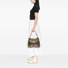 Gucci Metallic Calfskin Bamboo Ring Chain Shoulder Bag Secondhand