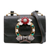 Secondhand Miu Miu Goatskin Madras Soft Calf Crystal Embellished Crossbody
