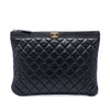 Chanel Medium Quilted Caviar Boy O Case Clutch Secondhand