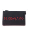 Ferragamo Leather Logo Clutch Secondhand