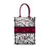 Secondhand Dior DiorAmour Embroidered Canvas Graffiti Vertical Book Tote