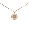 Chanel Gold Plated Enamel Camelia Pendant Necklace Secondhand
