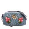 Gucci Small GG Marmont Embroidered Matelasse Denim Crossbody Secondhand
