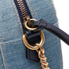 Gucci Small GG Marmont Embroidered Matelasse Denim Crossbody Secondhand